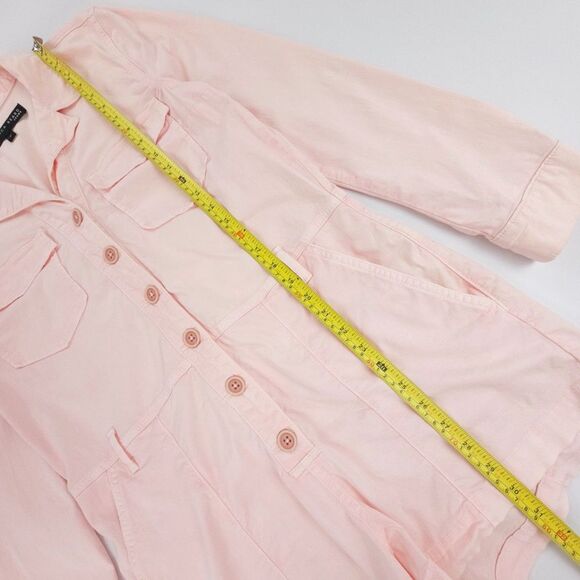 VERONICA BEARD Winifred Twill Cargo Utility Romper Blush Pink Workwear Shortall - Picture 5 of 9